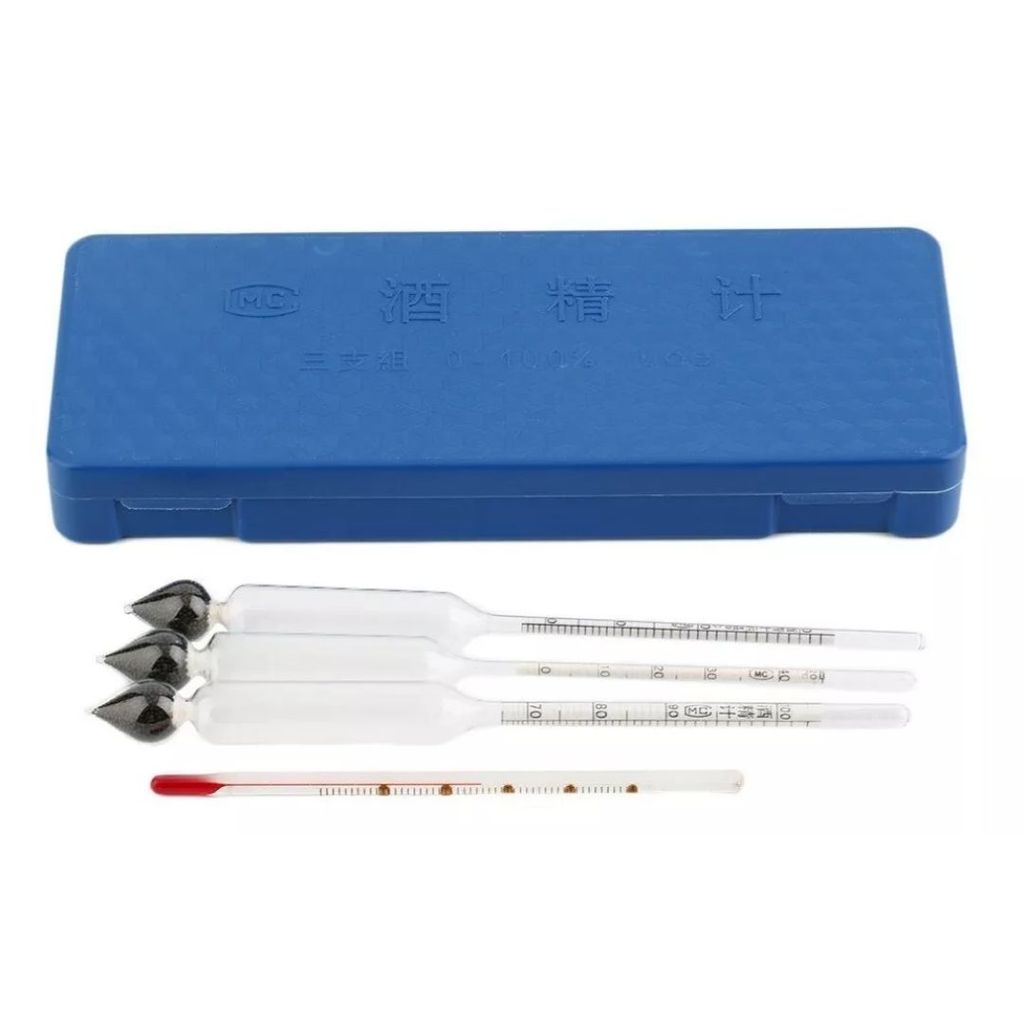 KIT ALCOOMETRO MEDIDOR TEOR ALCOOLICO (0-40%, 30-70%. 70-100%) em Oferta na Shopee