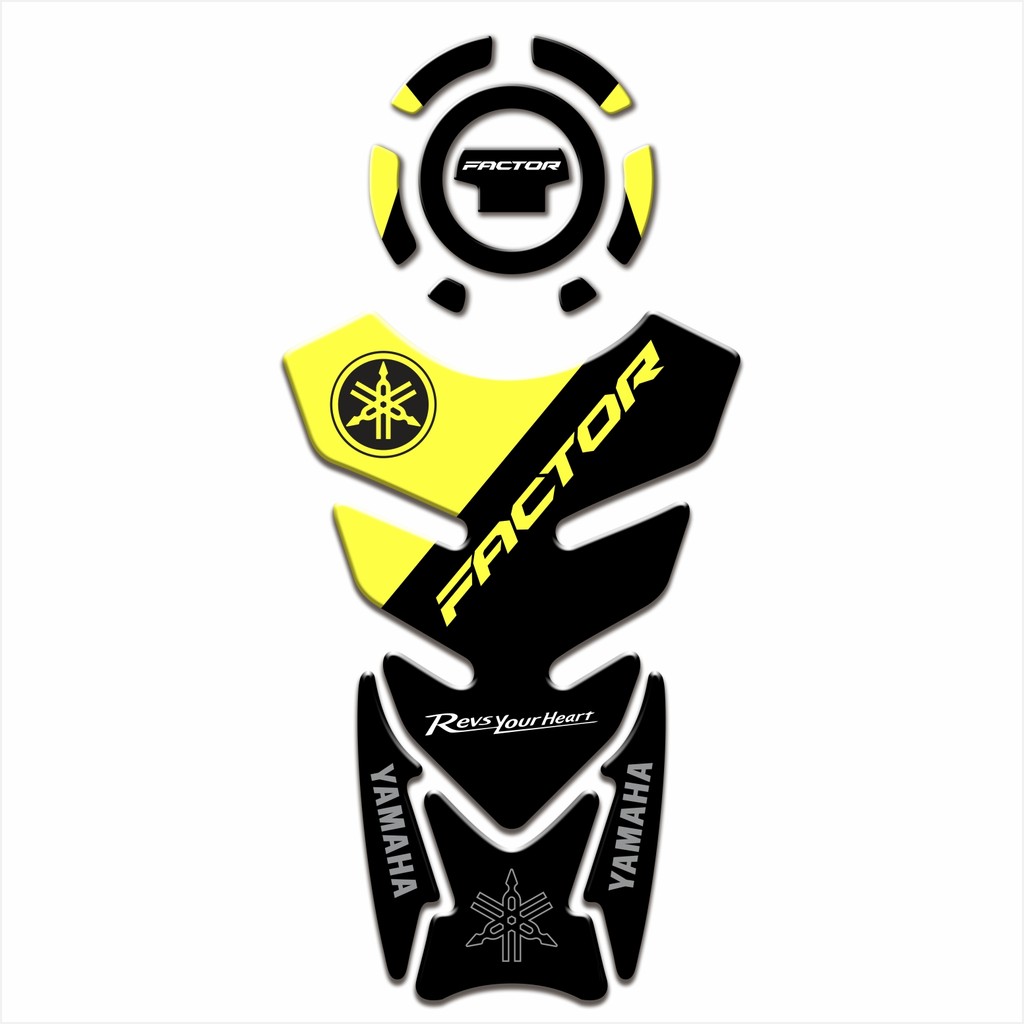 Adesivo Protetor Tanque Tankpad e Bocal 3d Resinado para Moto Yamaha Nova Factor 150 2025 + MS166