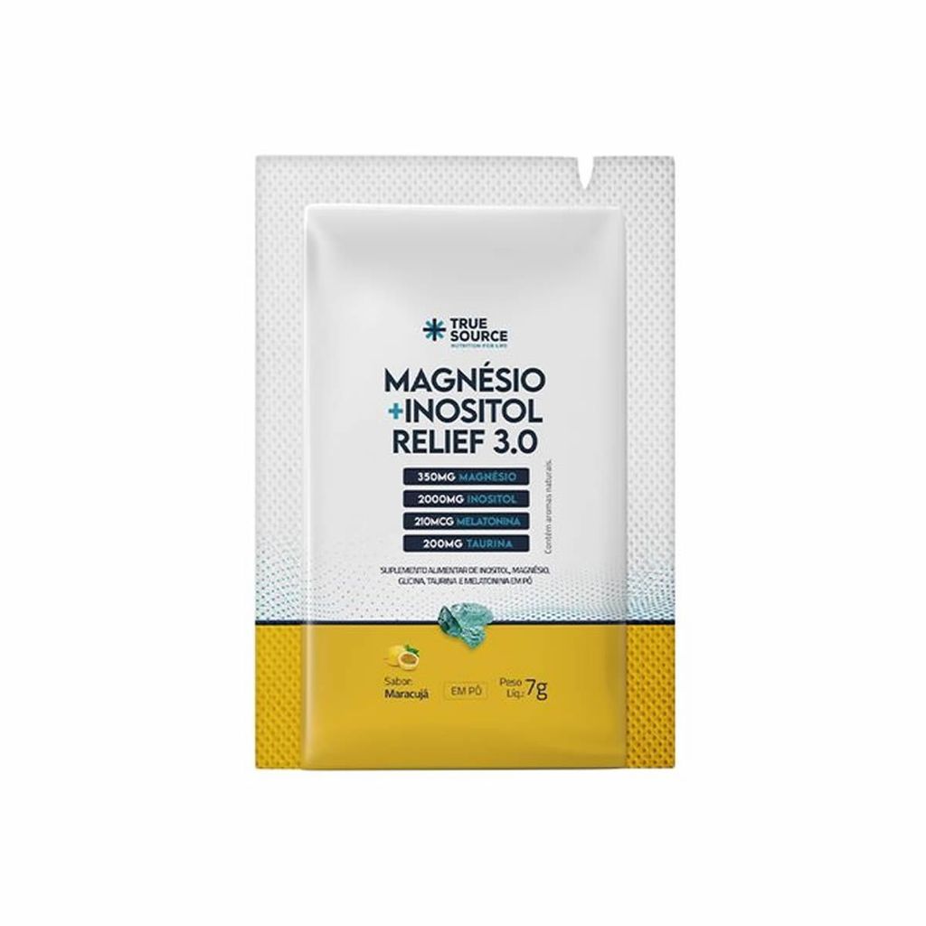 True Magnésio + Inositol Relief 3.0 -  1 Sachê 7g Maracujá - True Source em Oferta na Shopee