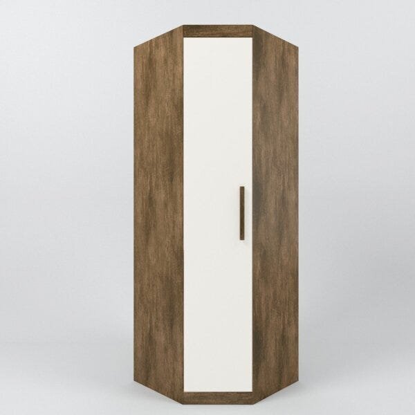 Guarda-Roupa de Canto Cancun  Jequitiba/Off White em Oferta na Shopee