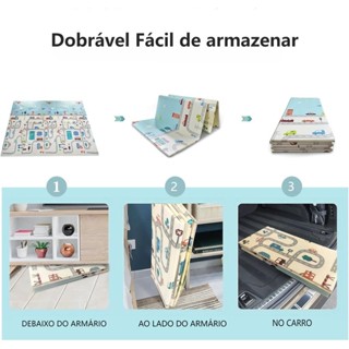 Tapete De Atividade Bebe Tatame Infantil 1800x1500x7mm Bebê Dupla Face Emborrachado em Oferta na Shopee