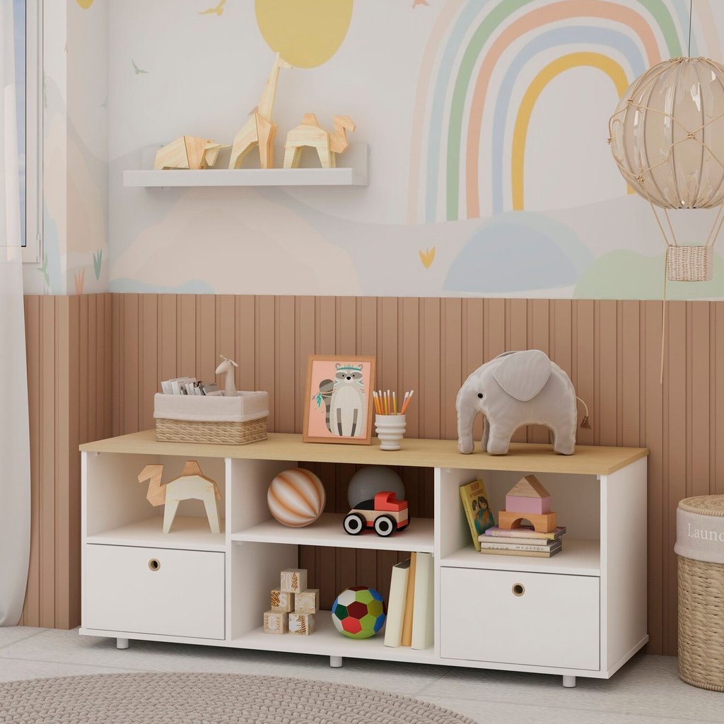Organizador para Quarto Infantil com 2 Gavetas Montagem Simplificada sem Uso de Ferramentas em Oferta na Shopee