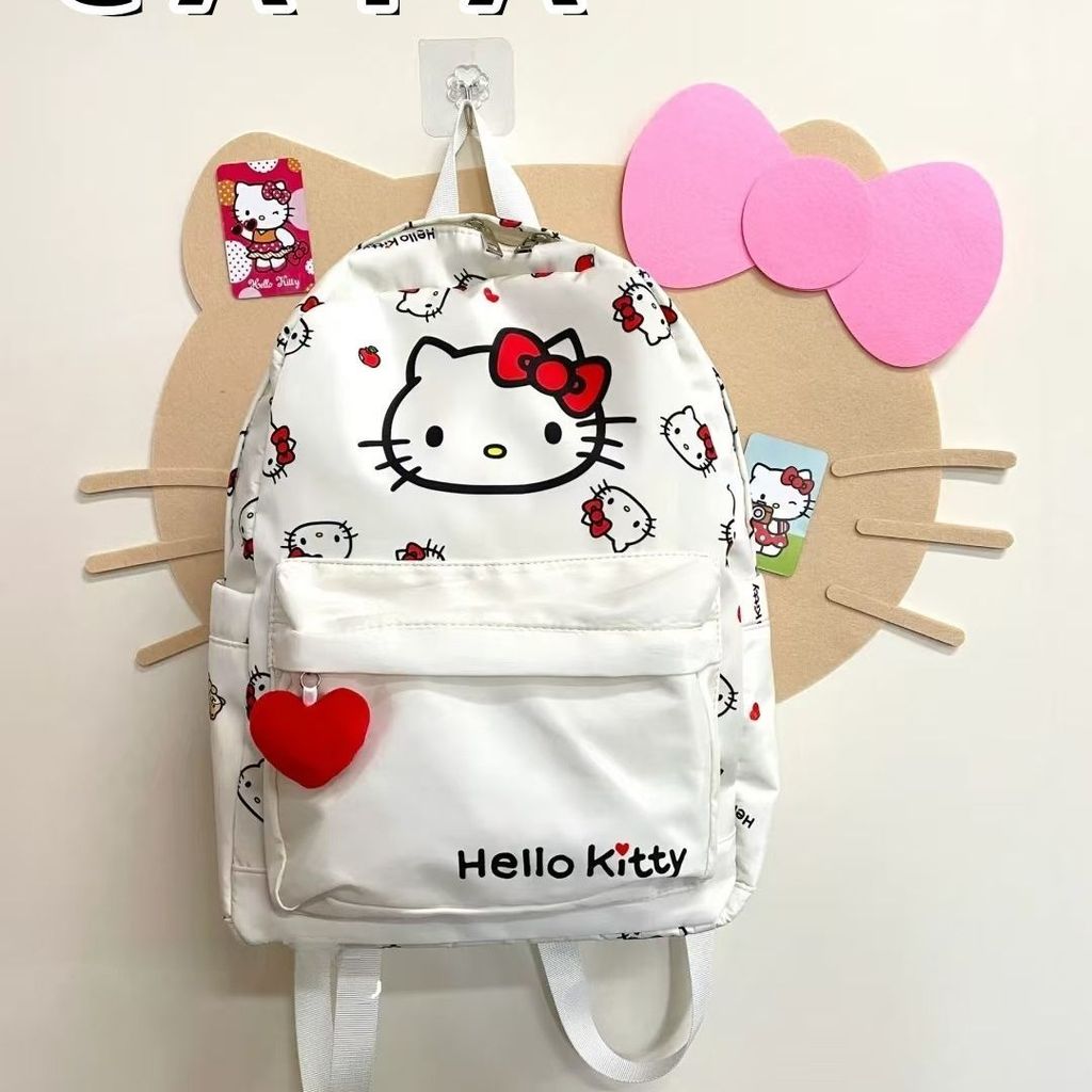 [SJB] Mochila fofa de gatinho novo estilo, masculina, feminina, grande capacidade, Campus, bolsa de viagem combinada, bo