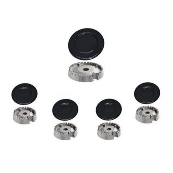 Kit Fogão Espalhador com Queimador Cooktop Safanelli 5 Bocas 1 Grande 4 Pequeno