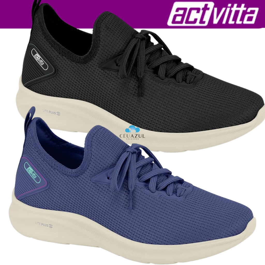 Tênis Feminino Actvitta Caminhada Academia Conforto Lite Original em Oferta na Shopee