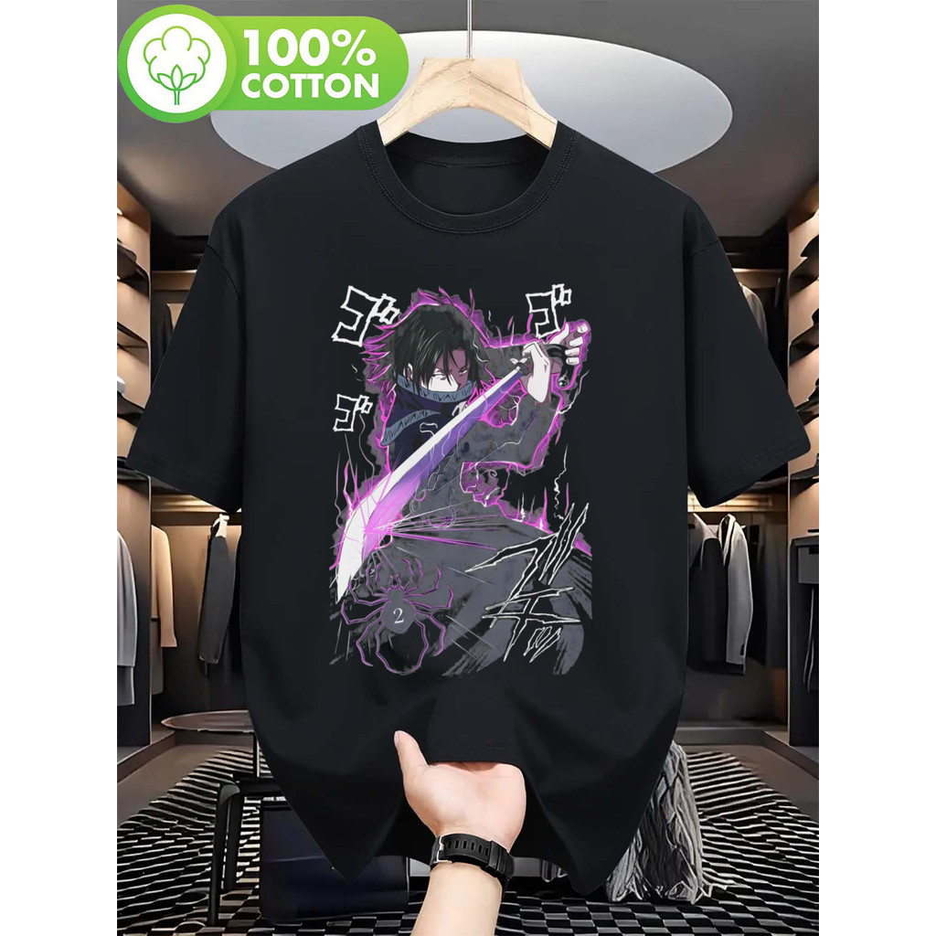 Camiseta Masculina Demon Slayer Purple Demons Uniforme Oversized 100%