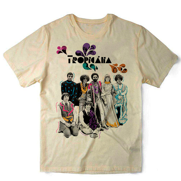 Camiseta Algodao Tropicalia Gilberto Gil Rita Lee Mutantes Tom Zé Caetano Musica Nacional Unissex em Oferta na Shopee