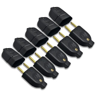 Kit 5 Plugue Pino Macho 10a 2p + 5 Tomada Fêmea 10a Preto em Oferta na Shopee