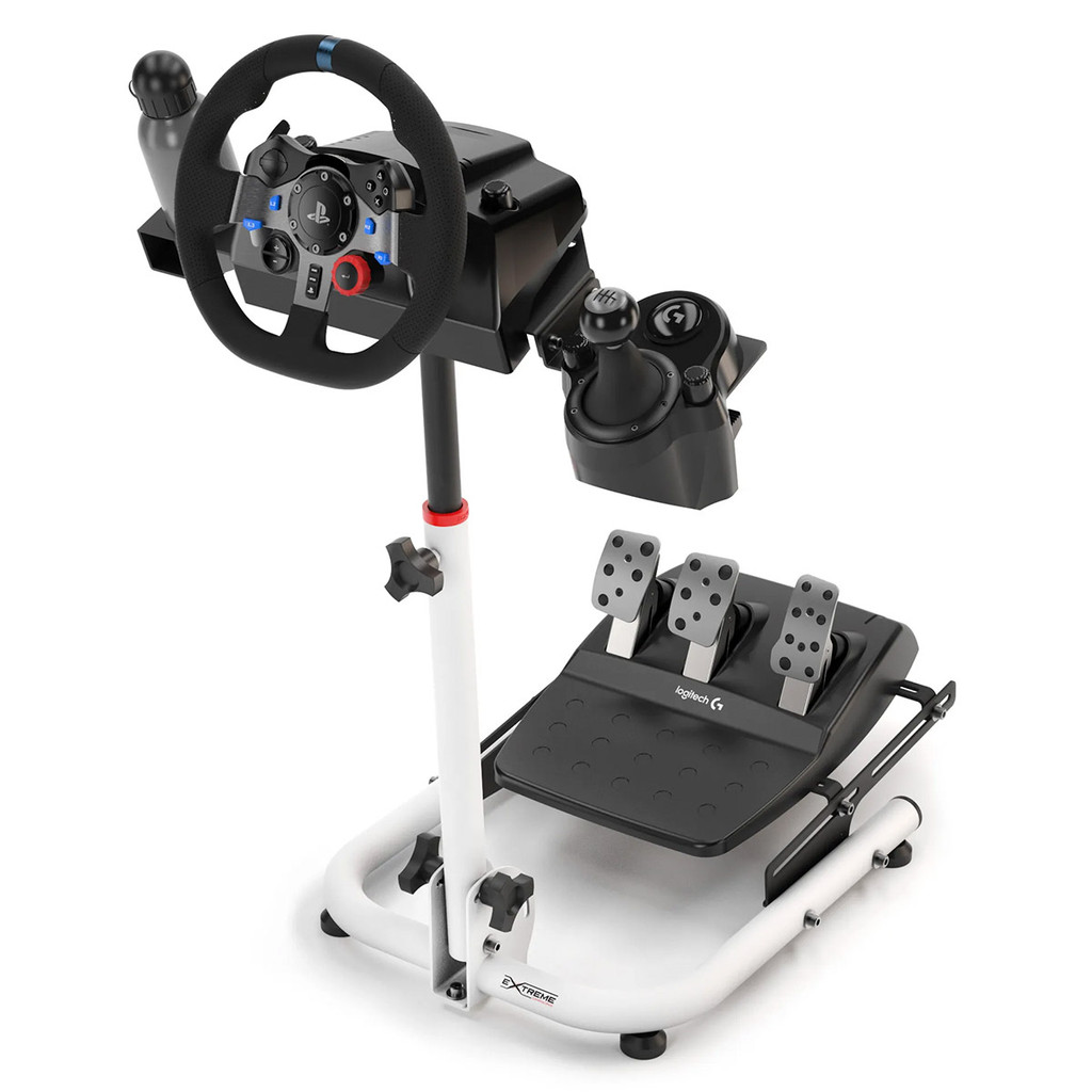 Suporte Simulador de Volantes SPRO V3 Branco Com Regulagem de Altura Extreme Rac