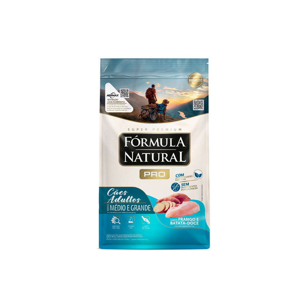 Raçao Formula Natural Pro Cães Adultos Medio/Grande Frango 15KG