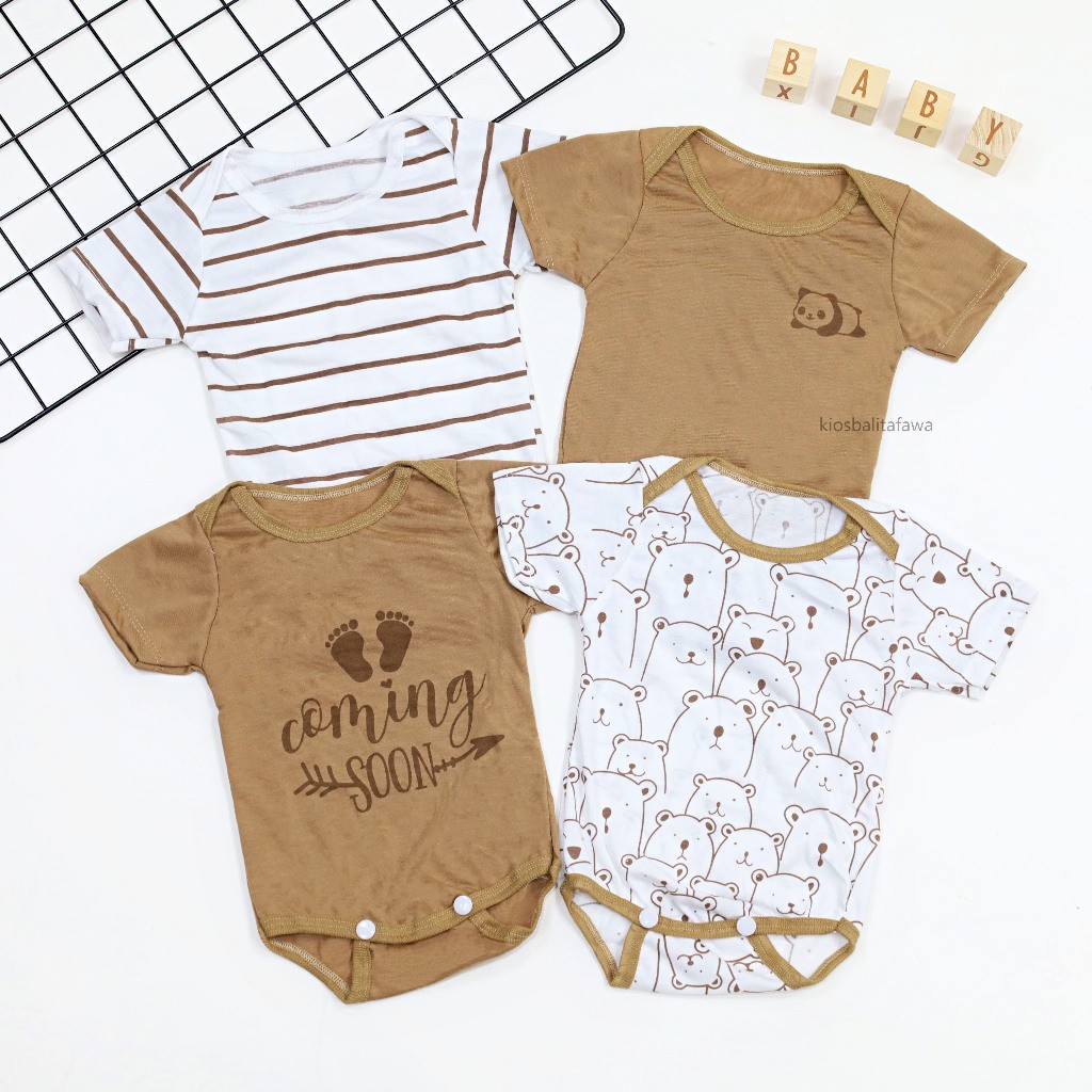 (Contentos 4) Macacão De Bebê SNI Pacote De Nascimento 0-6 Meses/Menina Menino Presente Recém-Nascido Camiseta Conjunto 