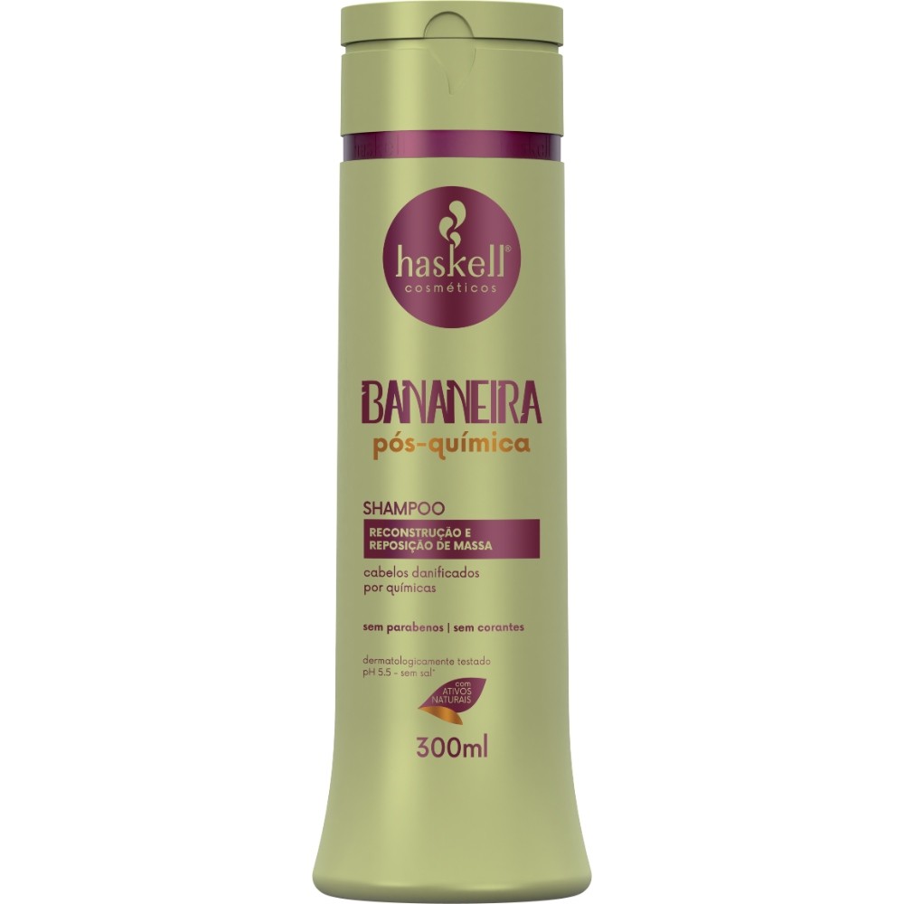 Shampoo Bananeira Pós-Química 300ml Haskell em Oferta na Shopee