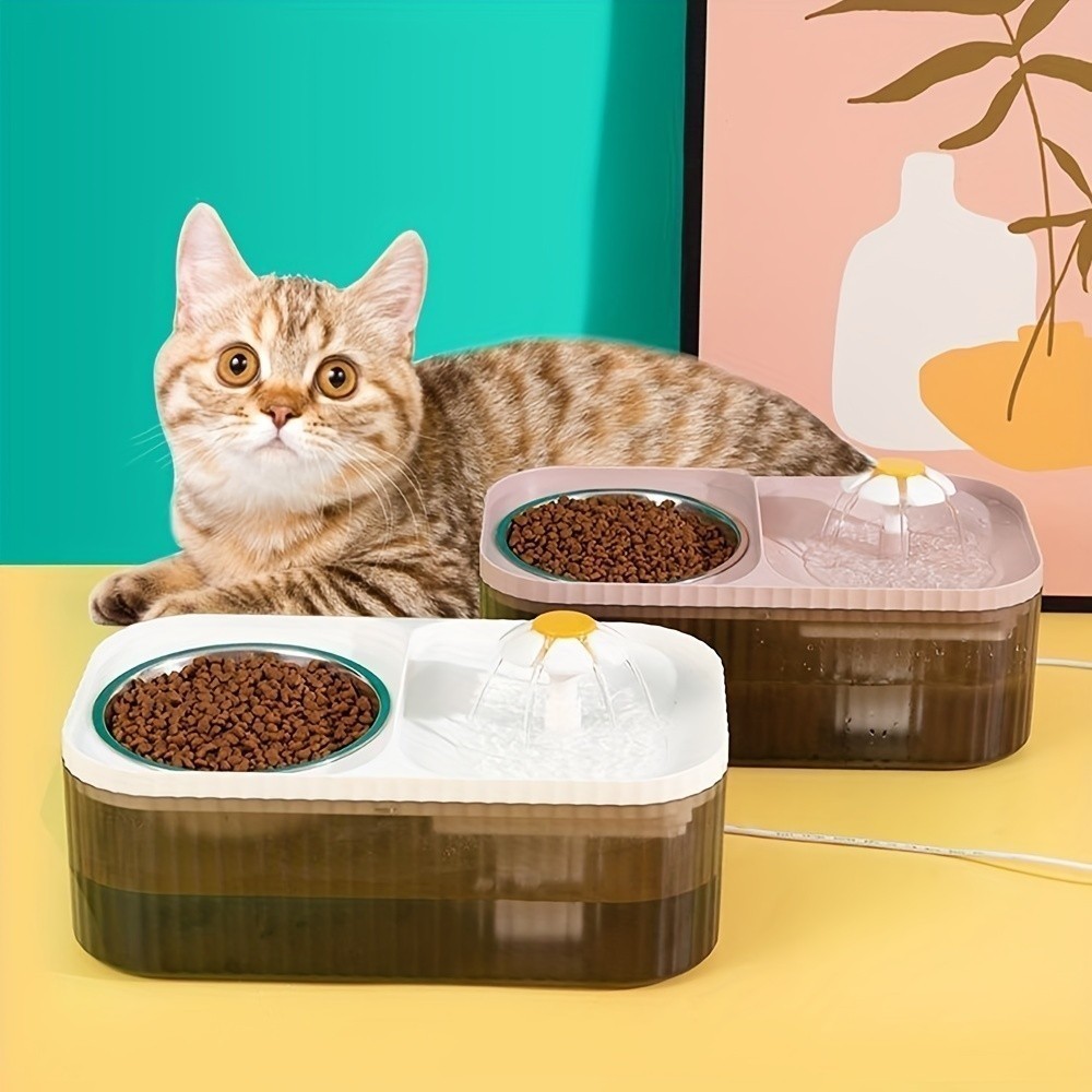 Fonte Bebedouro e Comedouro Automático Little para Gatos e Cães – 3 Litros de Água Fresca