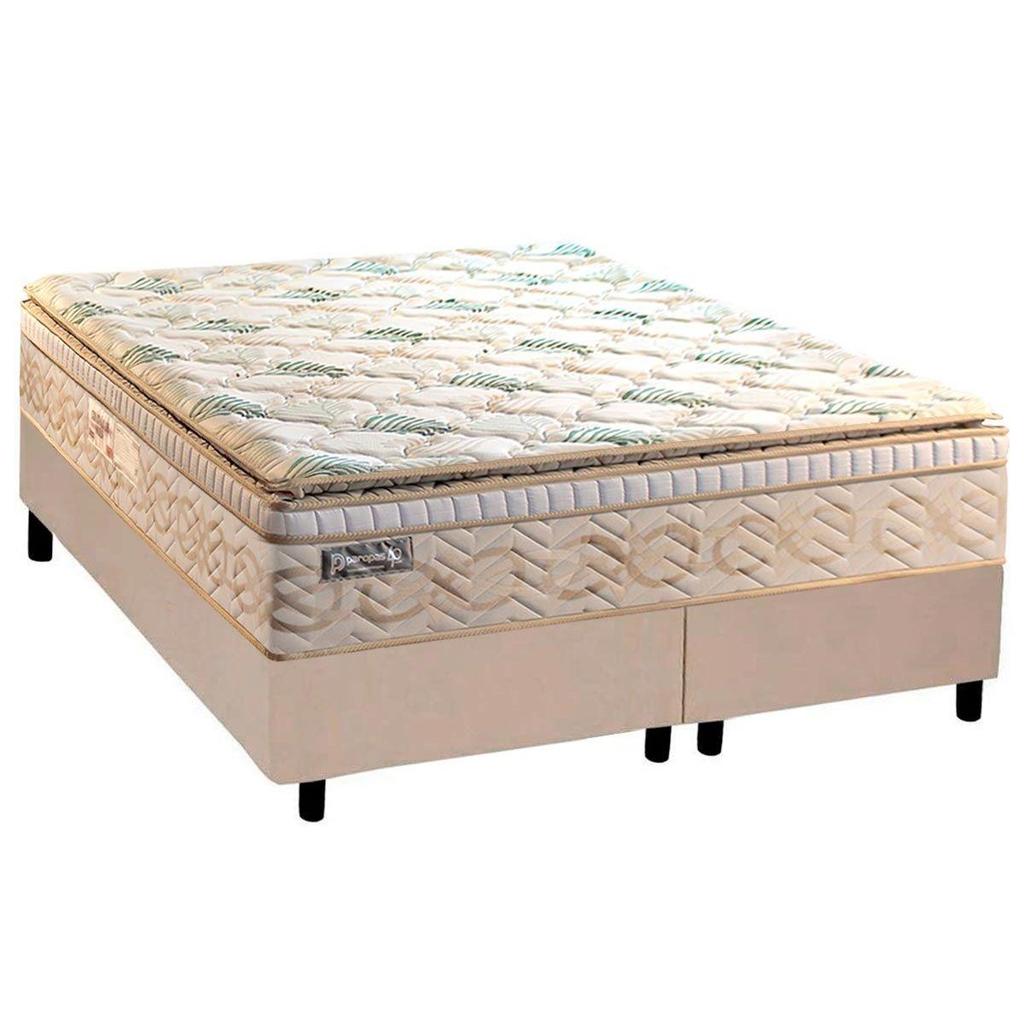 Cama Box King: Colchão Molas Ensacadas Paropas MasterPocket Eco Bamboo + Base CRC Courano Clean(193x203)