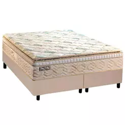 Cama Box King: Colchão Molas Ensacadas Paropas MasterPocket Eco Bamboo + Base CRC Courano Clean(193x203)