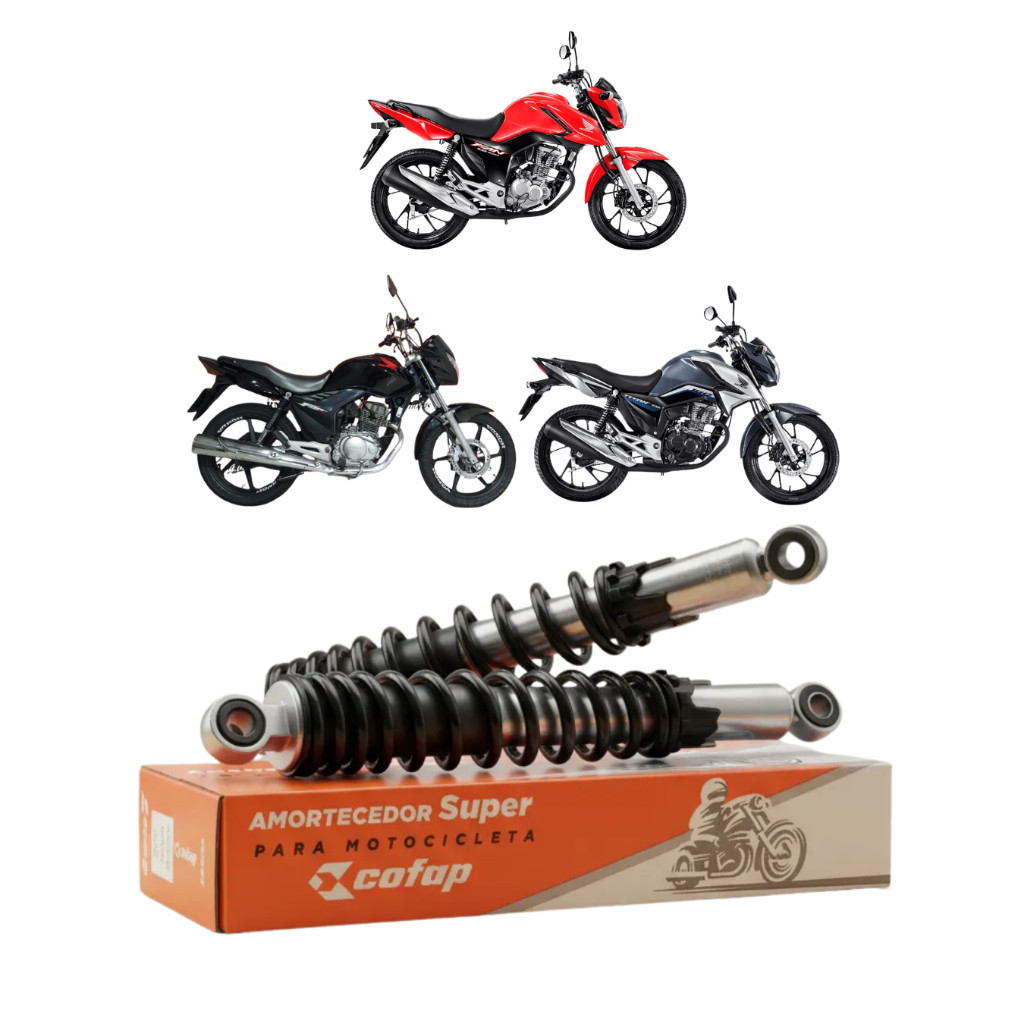 Par Amortecedor Suspensão Traseiro Honda Fan Titan Start Cargo 150 160 Original 