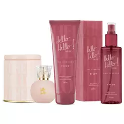 Combo Deo Colônia Hello Hello 50ml + Hidratante Muse + Body Splash Muse