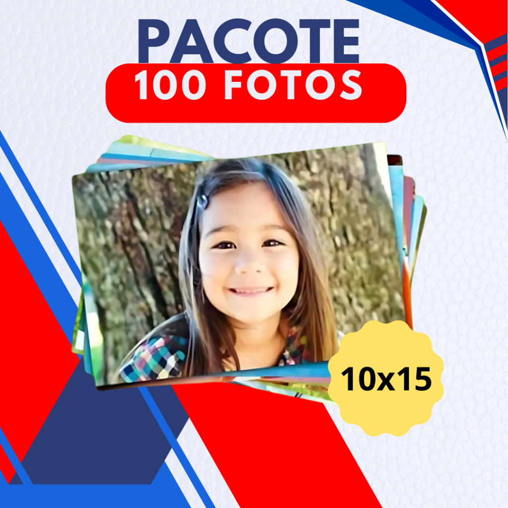 Kit de 10 - 100 Fotos 10x15 Reveladas para álbum, papel de parede, quadro