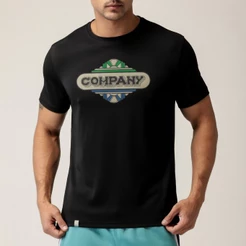 Camisa Camiseta Company Original Preta Retro Anos 80 Blusa 100% Algodão Casual Malha Premium