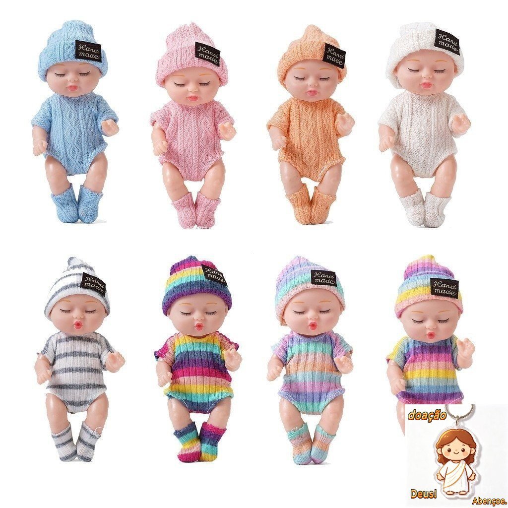 Boneca Bebê Silicone Reborn Bebê Realista Dormindo Mini Menino Fofo Brinquedo de Vestir Realista Presente de Dia das Mãe