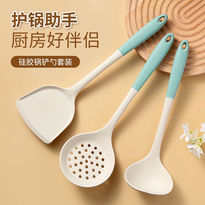 Espátula de Silicone antiaderente, espátula especial para cozinhar, utensílios de cozinha, colher de sopa, resistente a 