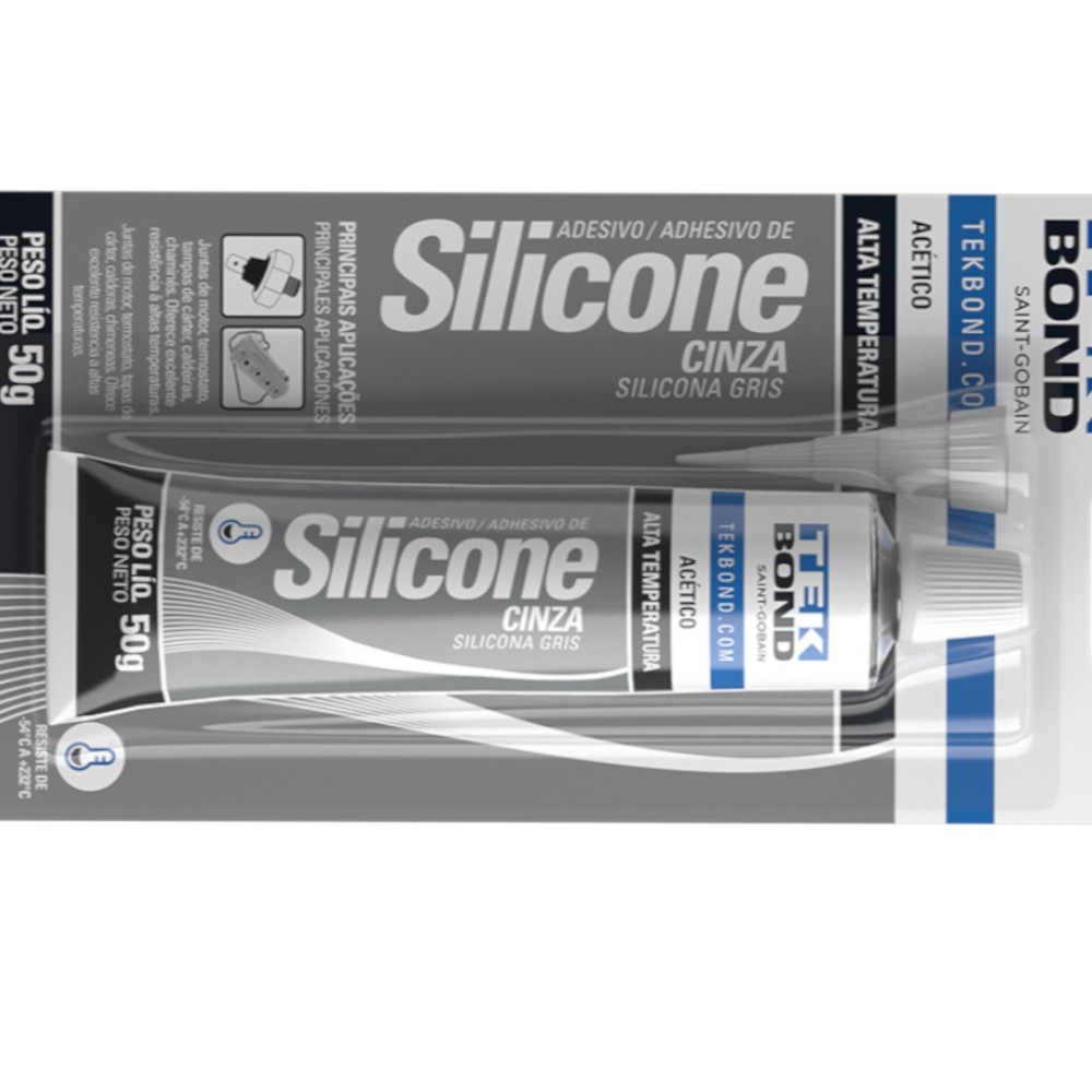 Silicone acético para alta temperatura 50 gramas - Tekbond