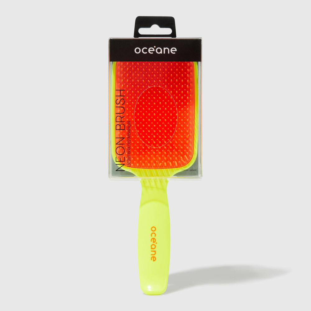 Escova de Cabelo Desembaraçadora Amarela - Neon Brush