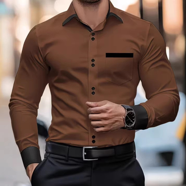 Camisa Masculina Novo Estilo Camisa Casual Camisa Manga Longa