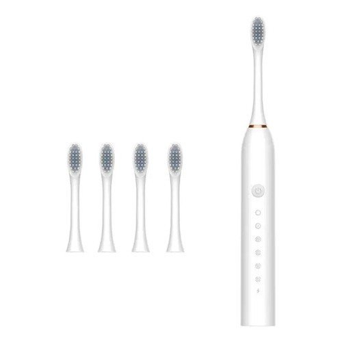 Escova De Dentes Elétrica ultrassônica Recarregável Usb 4 Cabeça