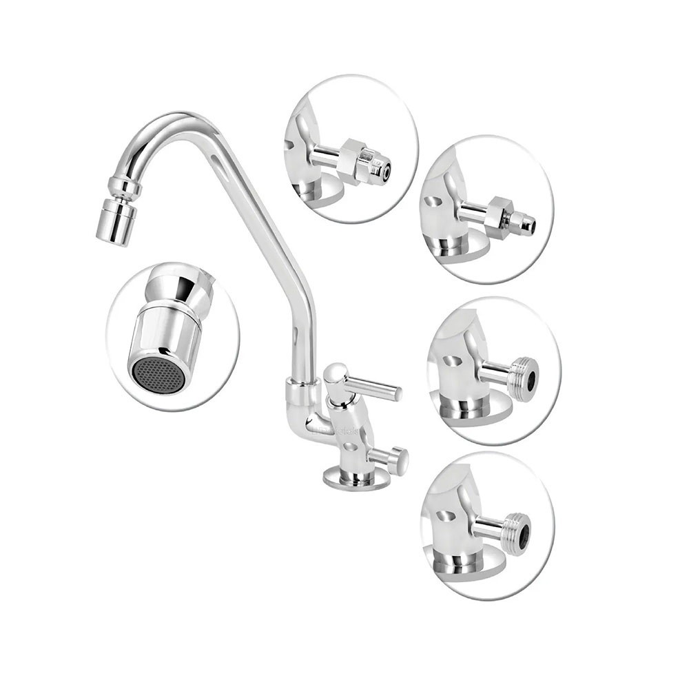 Torneira Cozinha Mesa Com Saída Universal Filtro Purificador Agua Quente Fria Gourmet