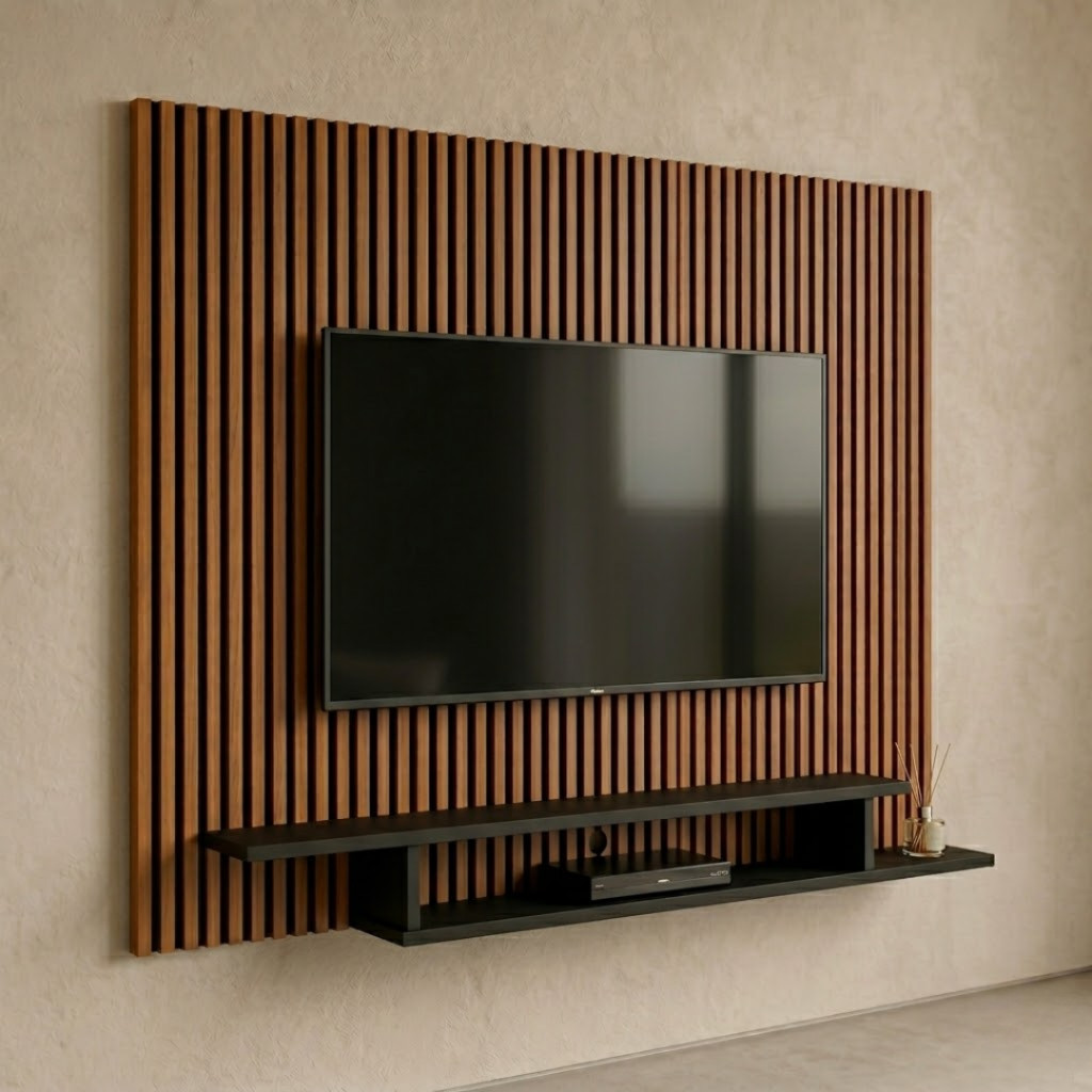 Painel Maxon TV até 55 Polegadas Suspenso Rack Para Sala Prateleira Nicho Ideal Quarto Estante Home
