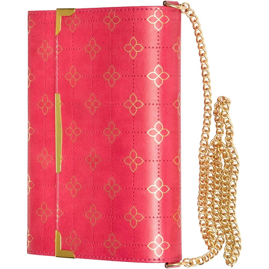 Bíblia Sagrada Pocket | NVI | Leitura Perfeita | Com Corrente | Capa Luxo Carteira Rosa