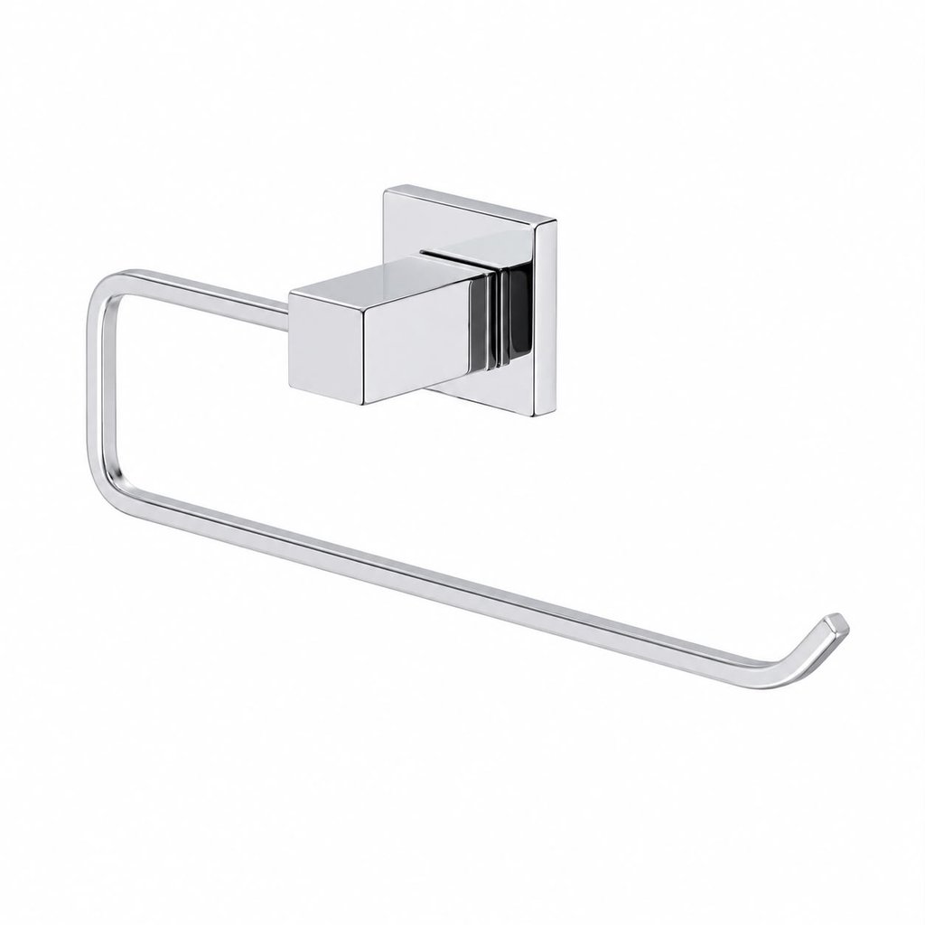 Porta Toalha Rosto Para Banheiro Metal Quadrado Luxo Polido