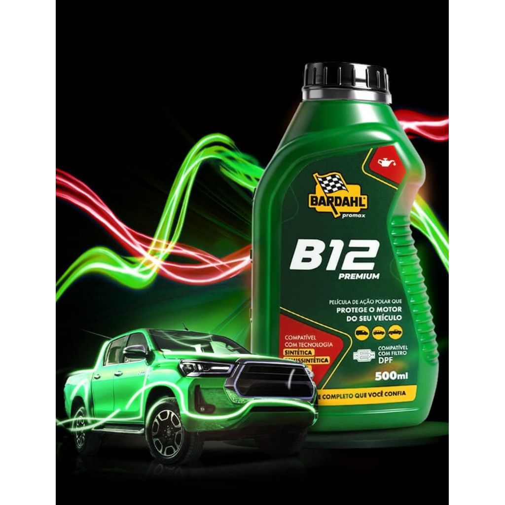 Bardahl B12 Premium Aditivo Para Óleo Desenvolvido Para SUVs, Picapes e Vans
