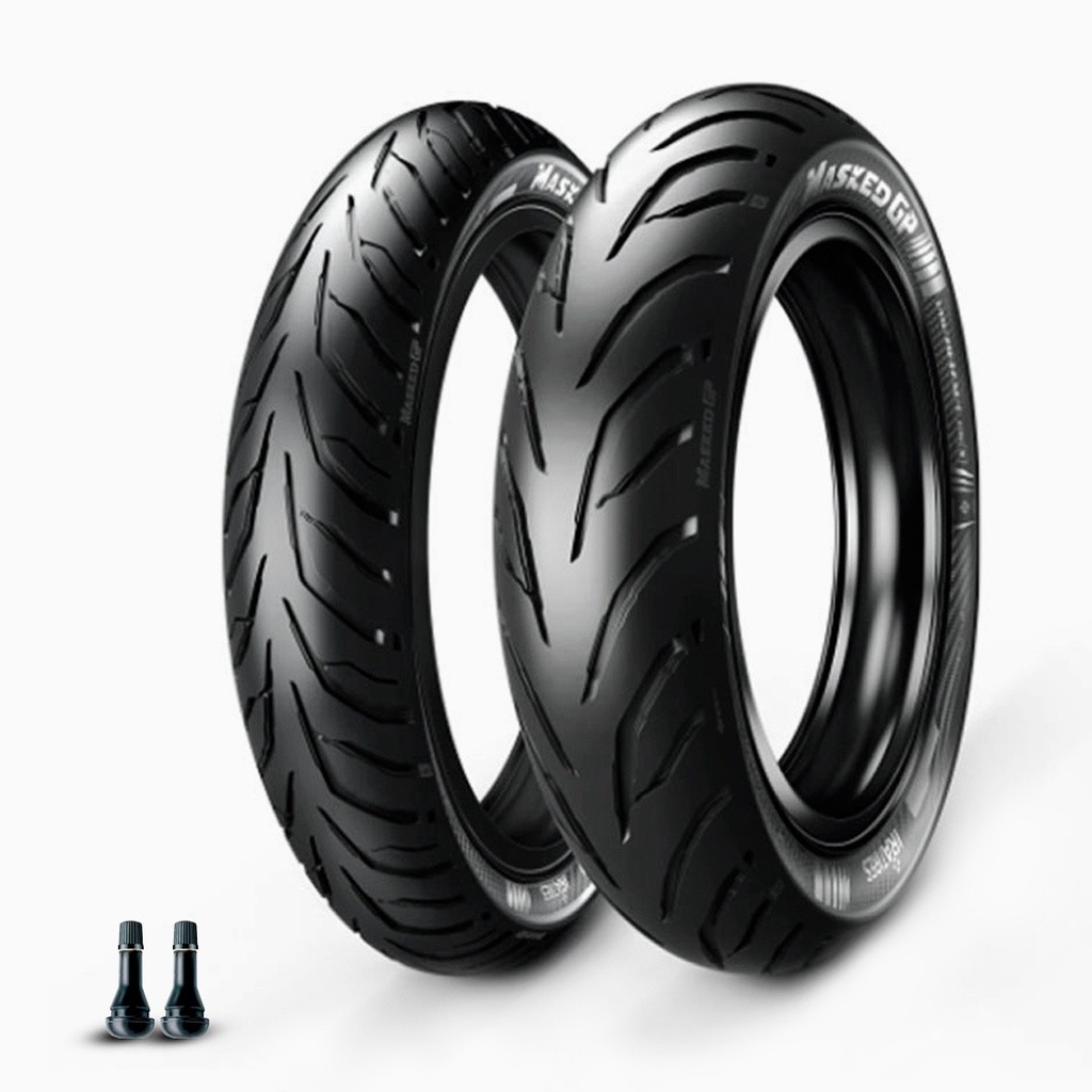 Kit Pneu Aro 17 Ira Masked 110/70-17+140/70-17 Cb 300 + 2 Válvulas Sem câmara