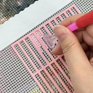 4 Peças de Acessórios para Pintura com Diamantes: Réguas, Régua Quadrada e Régua Redonda para Guia de Pintura com Diaman
