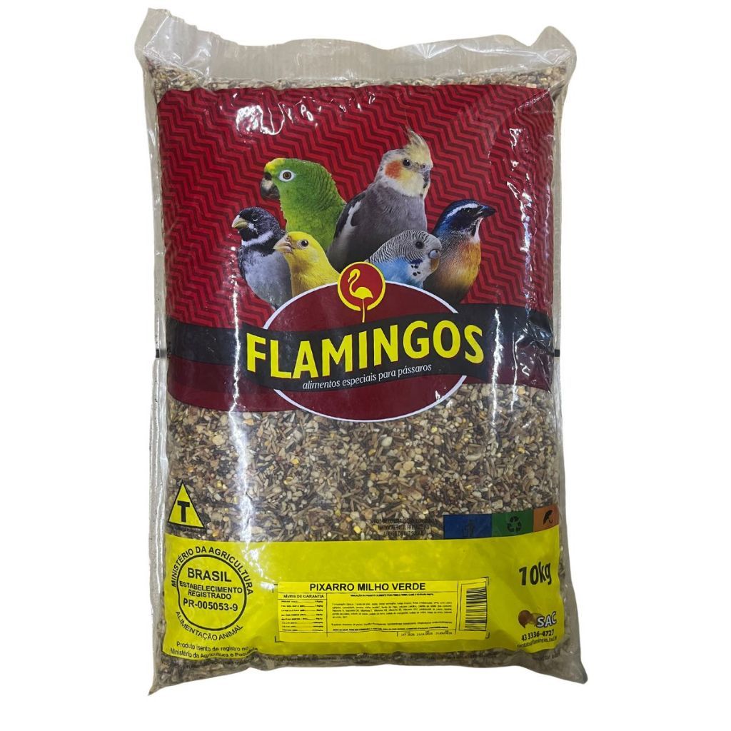 Pixarro Milho Verde Mistura Alimento Trinca Ferro Sabiá Pássaro Preto Frutas Cristalizadas 10Kg