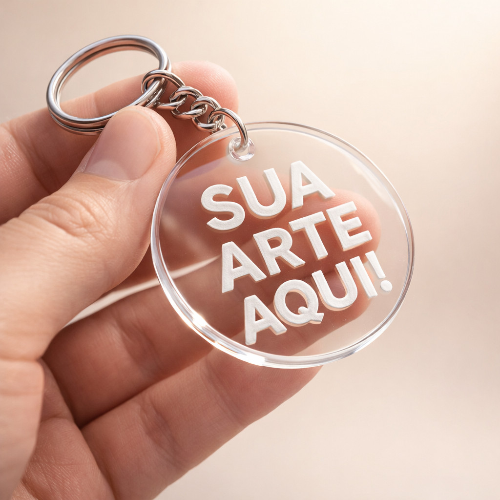 30 á 100 Chaveiro Personalizado Acrílico Corporativo Loja Lembrancinha Aniversário Presente Brindes