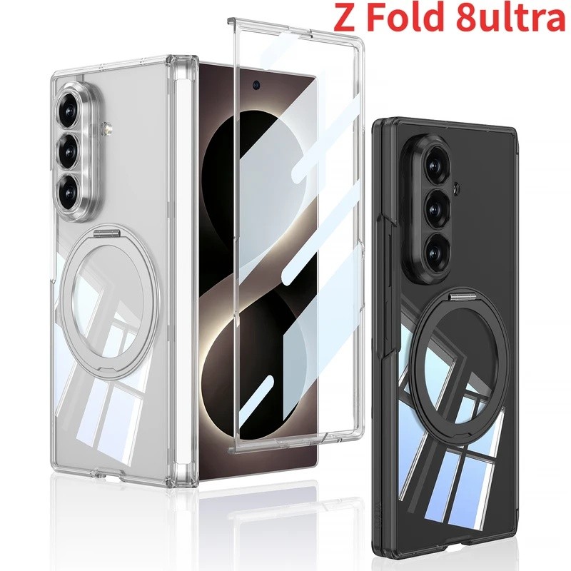 yyyagnetic Dobradiça Anel Titular Caso Para Samsung Galaxy Z Fold 8ultra Magsafe
