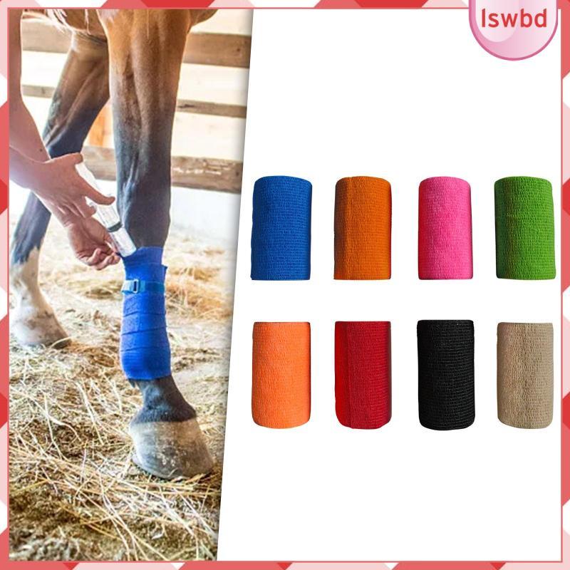 [Lswbd] Bandagem Autoadesiva Não Tecida Para Perna De Cavalo Fita Coesa De 4 Polegadas X 5 Jardas Animais De Estimação E
