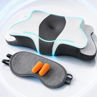 Travesseiro Anti Ronco E Apneia Relax Coluna Cervical Ortopedico Memória Ergonômico 62×41×13cm ZOPIKI