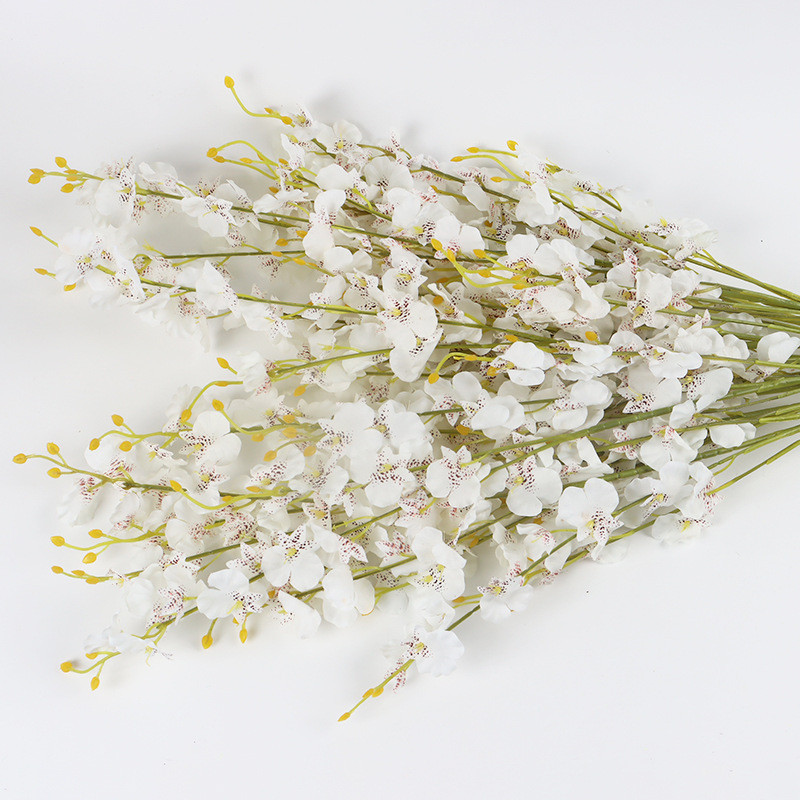Haste de Orquídea Oncidium Artificial Branca RZF026