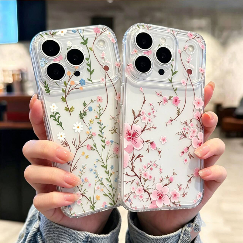 Blooming Flor De Cerejeira Caso Para Samsung Galaxy A57 A56 A36 A26 A17 A16 A55 A54 A07 A17 A06 A34 5G Claro Vintage Mac