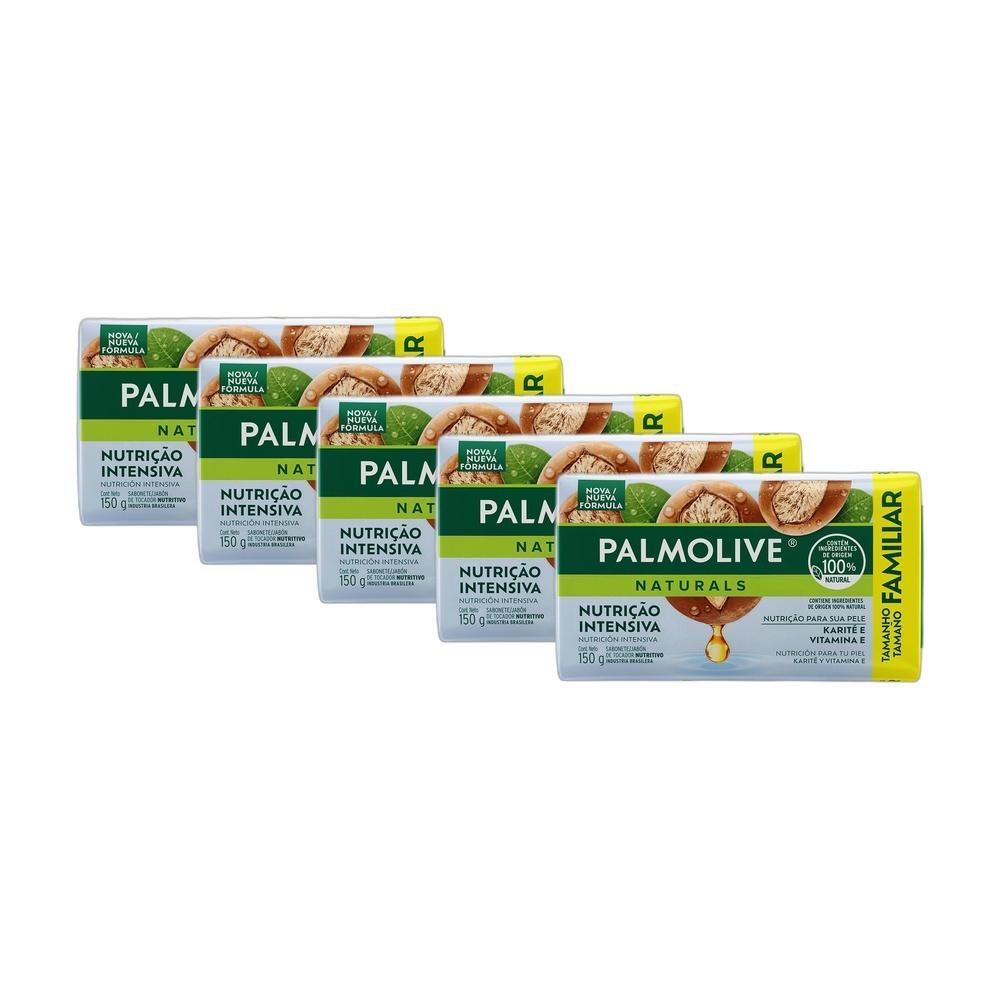 Kit 5 Sabonetes em Barra Palmolive Naturals Hidratação Intensiva 150g