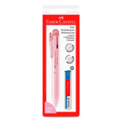 Lapiseira 0.7mm e caneta 3 em 1 Poly Rosa SM/07L31RS\136326 com 1 unidade Faber-Castell