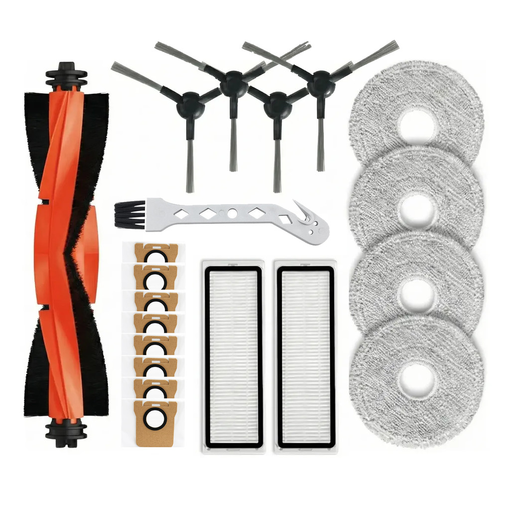 Kit completo de peças para Xiaomi X20 Pro e X20 Max - Filtro HEPA, escovas, panos e sacos de pó