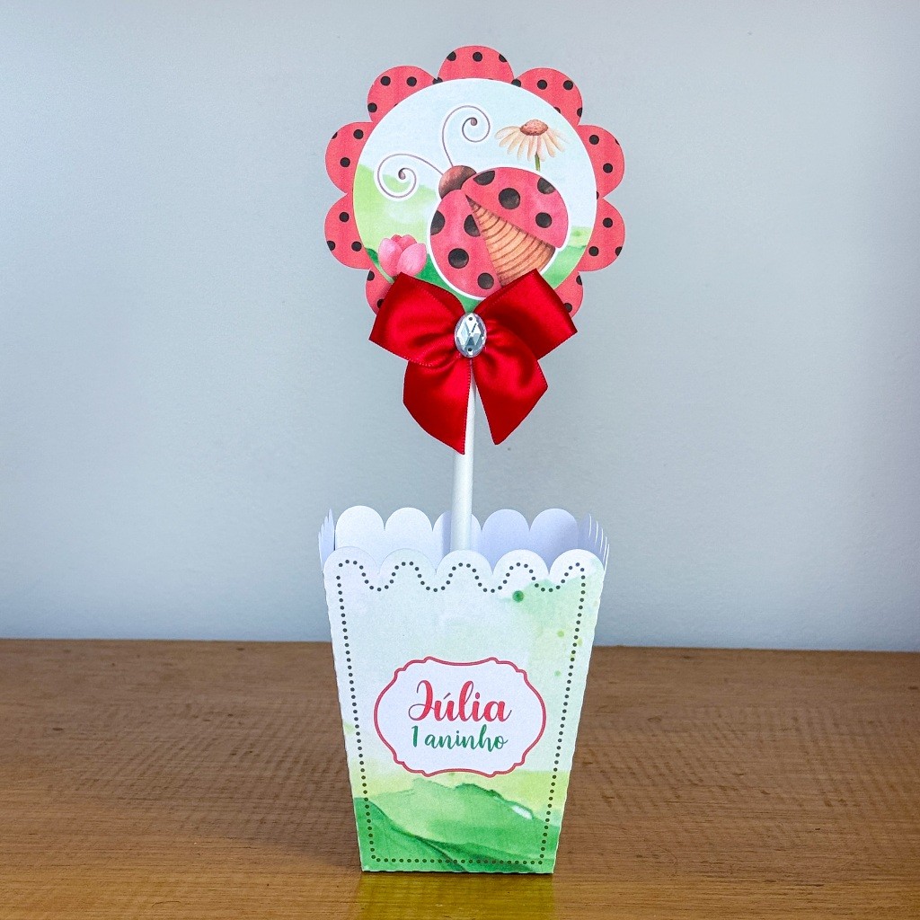 Cachepô  Centro de Mesa Joaninha  Lembrancinhas para Festa Lembrancinhas personalizadas Festa Infantil