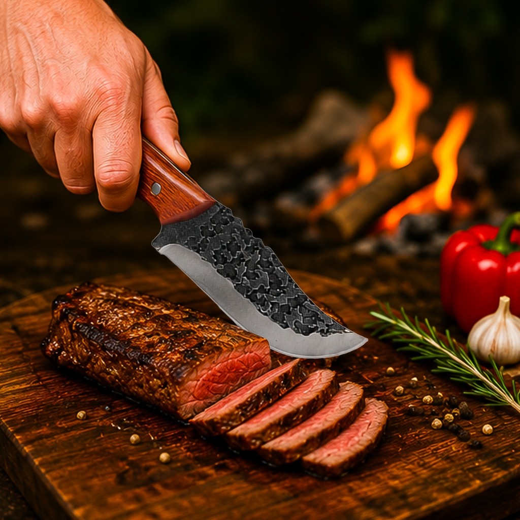 Faca Viking 25cm Aço Forjado Profissional Com Bainha Cabo Ergonômico Churrasco Açougue · foto 2