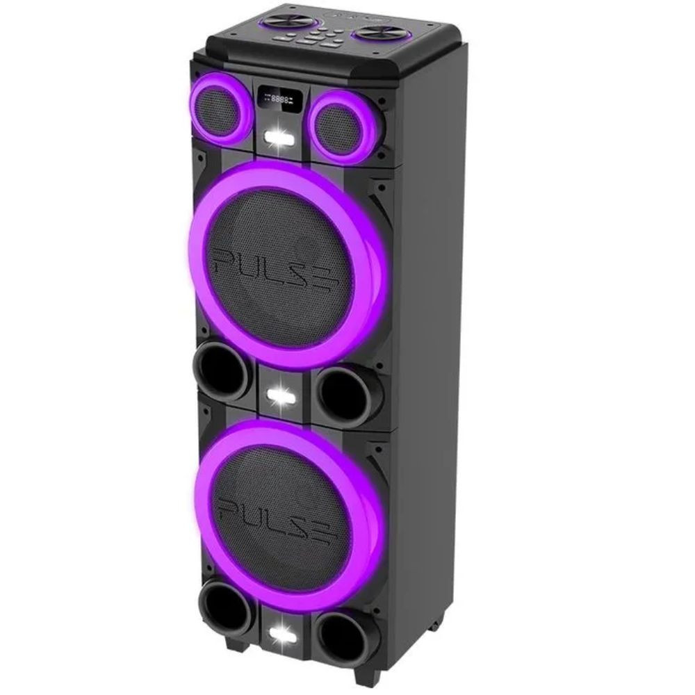 Caixa de Som Torre Double 2000w Bluetooth Pulse