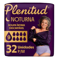 Roupa Intima Plenitud Noturna P/M com 32 Unidades Leve Mais por Menos